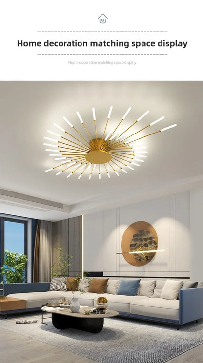 Nordic Ceiling Lighting for Living Room Bedroom Kitchen Led Ceiling Light Fixture Indoor Home Firework Decor Ceiling Lights