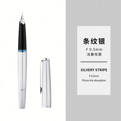 Limited MAJOHN B32 Metal Strive Piston Fountain Pen with Butterfly F Tip Student Adult Iridium Writing Ink Pen Office Supply