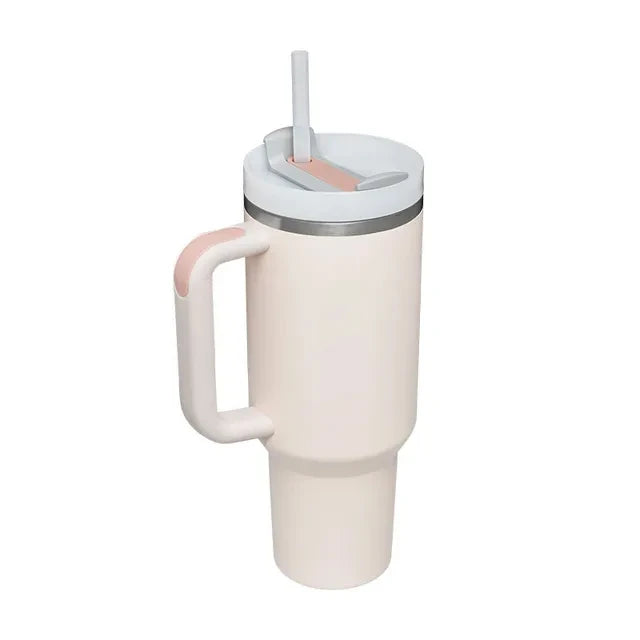40oz H2.0, 304 Stainless Steel Vacuum Insulated Tumbler With Lid Straw For Water Cold Warm Thermal Coffee Car Cup