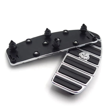 Skull Zombie Rider Motorcycle Footboard Insert Kit For 1980-Up Harley Davidson TOURING FLHT FLT FLTR FLHR FLHS SOFTAIL FLSTN