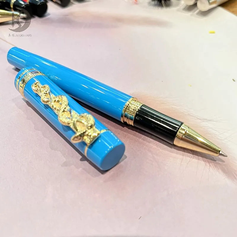 JD 957 Anniversary Tradeshow Giveaways Gift Snake Clip Colorful Fountain/Rollerball Pen,Luxury Souvenir Writing Pen
