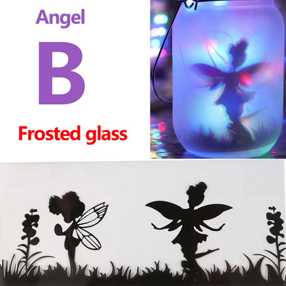 Portable Solar Lantern, Fairy Lights, Garden Ornament Outdoor Hanging Frosted TreeTable, Yard, Patio, Lawn, Glass Mason Jar Lamp