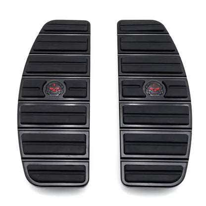 Skull Zombie Rider Motorcycle Footboard Insert Kit For 1980-Up Harley Davidson TOURING FLHT FLT FLTR FLHR FLHS SOFTAIL FLSTN