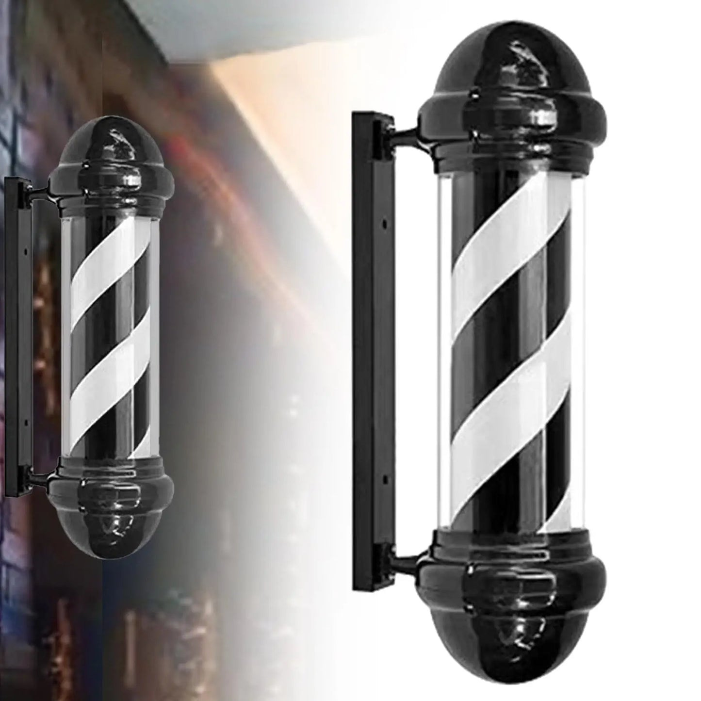 Barber Pole Wall Hanging Hair Salon Open Sign for Outside Indoor Barbershop