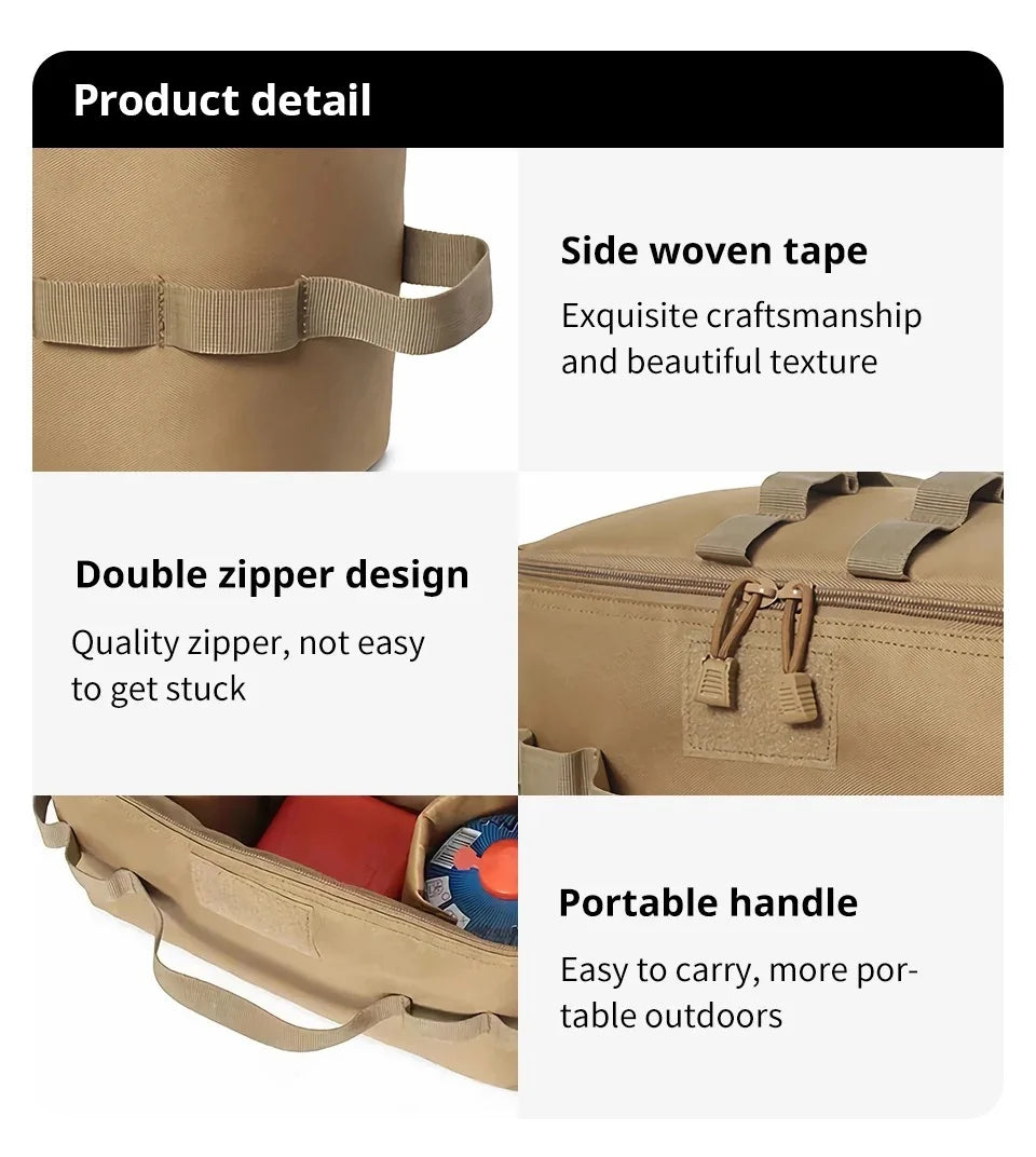 CAOX Outdoor Camping Picnic Bag Camping Supplies Tactical Gear Tent Camping Accessories Large Capacity Travel Bag Picnic Bag