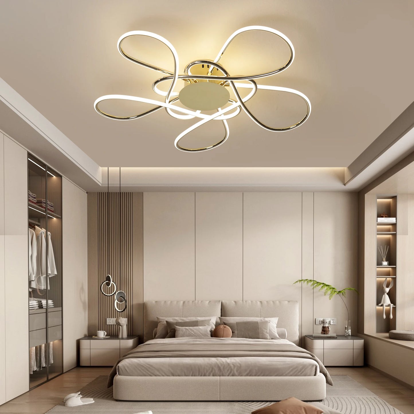 Chrome/Gold Plated Modern LED Chandelier for Living Room Lamp Bedroom Ceiling Chandeliers AC 90-260V Home Deco Light Fixture