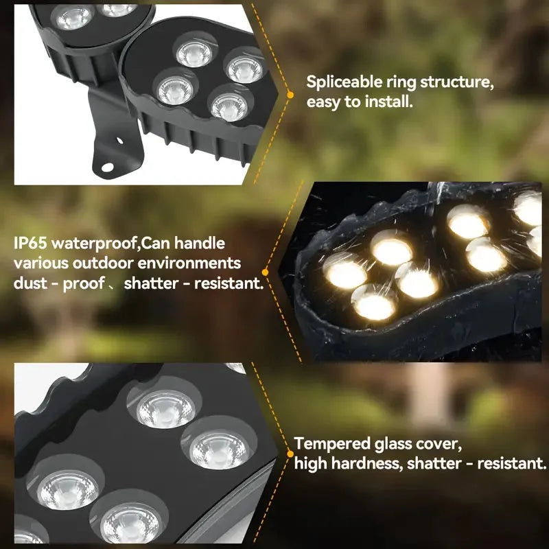 85V-265V LED Tree Hugging Lamp 4Pcs Outdoor Waterproof IP65 Lawn Garden Park Courtyard Wayside Spotlights Night Decorative Light