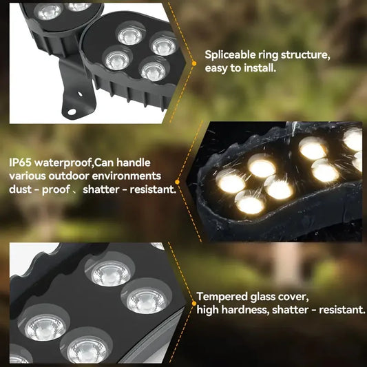 85V-265V LED Tree Hugging Lamp 4Pcs Outdoor Waterproof IP65 Lawn Garden Park Courtyard Wayside Spotlights Night Decorative Light