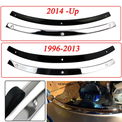 Motorcycle Windshield Windscreen Trim Steel Black/Chrome For Harley Touring 1996 2014-2019 Electra Glide Street Glide FLHX FLHTC
