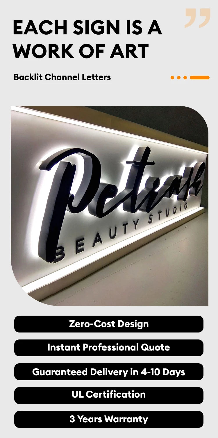 Led Business Signs Outdoor Store Front Signs Custom Restaurant Logo Led Sign 3D Light Board Design for Shop