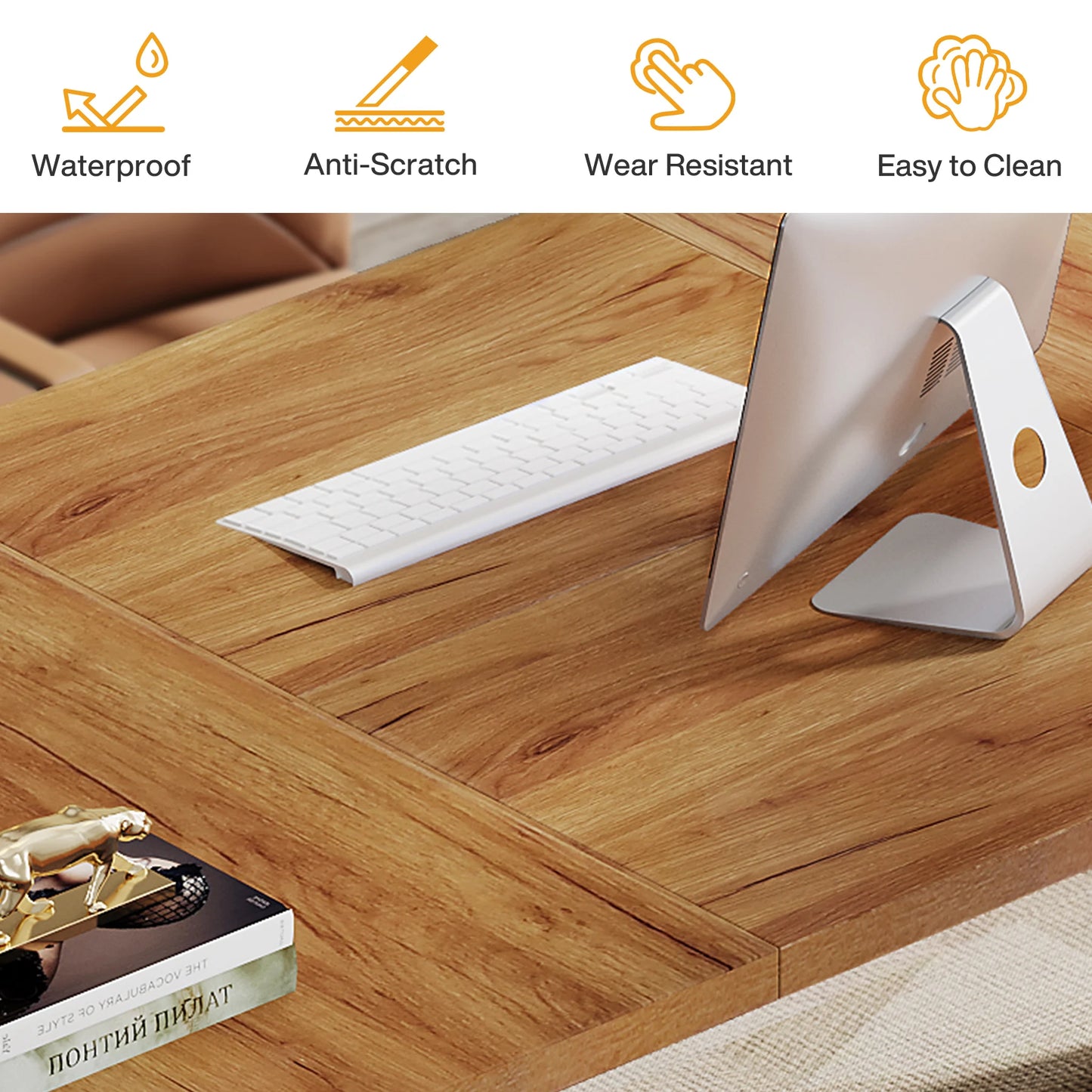 Tribesigns Executive Desk, 70.9" Large Office Computer Desk, Conference Table Meeting Room Table, Workstation Business Furniture