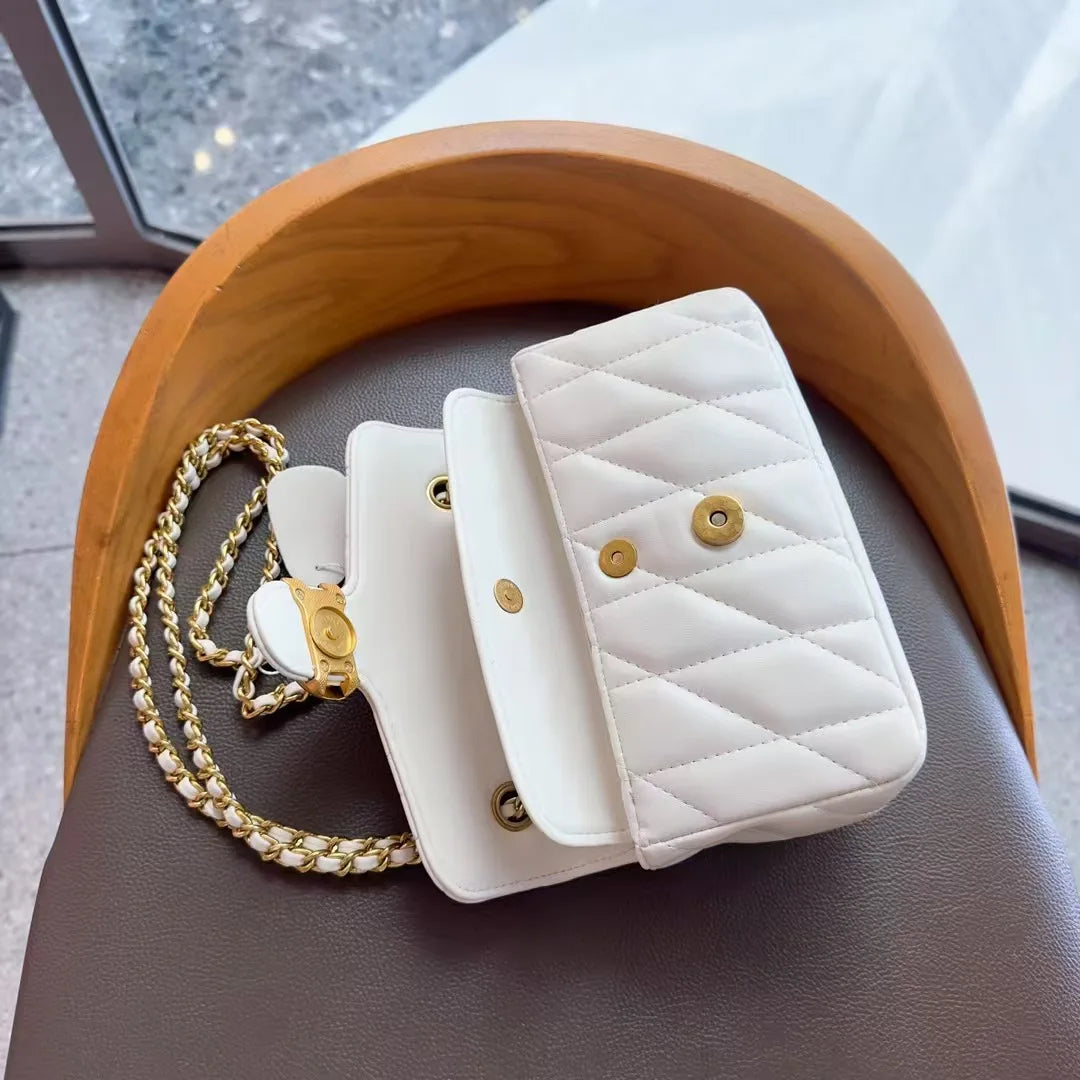 High end women's crossbody bag, high-quality leather wallet, retro design, adjustable and detachable shoulder strap, C bag