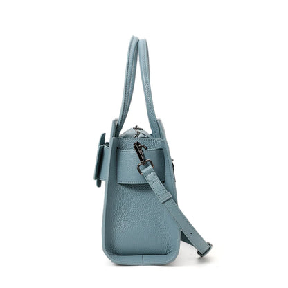 Genuine Leather Letter Bag for Women, Handbag and Crossbody Bag, 2025 New Trendy Women's Bag, Elegant and High-End Motorcycle Bag