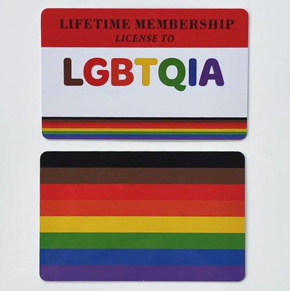 Writable LGBTQIA Identity Card LGBT Pride Cards Lifetime Membership Card perfect rainbow community gift