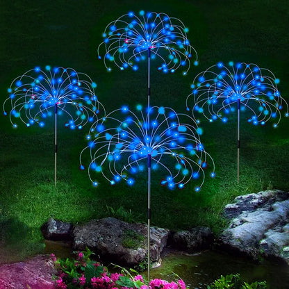 Solar LED Firework Fairy Lights, Waterproof, Garden Decoration, Lawn, Pathway, Solar Lamp, Outdoor Light