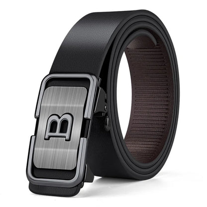 Top Quality Famous Brand Belt Men Genuine Luxury Leather Casual Belts for Men Strap Male Metal Automatic B Buckle Fashion Belt