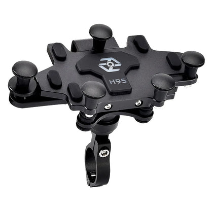 Shock-Absorbing Phone Holder for Motorcycle Bicycle 2024 Upgraded Alloy Rotary Adjustment Mobile Phone Navigation Bracket