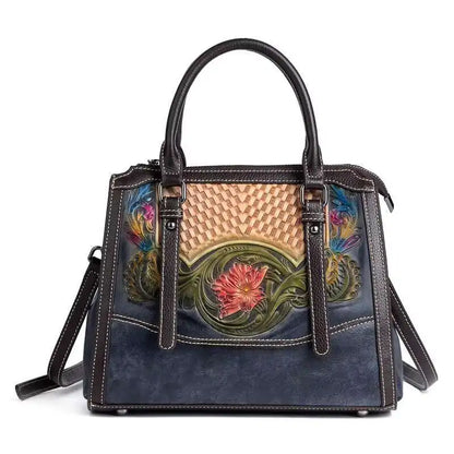 MOTAORA Genuine Leather Shoulder Bag for Women Retro Vintage Cowhide Handbag Ladies Purse Crossbody Bag Fashion Luxury Designer