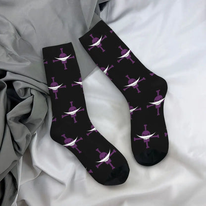 Fashion Men's Socks Harajuku Tony Tony Choppers Sock Luffys Zoros Trafalgar Law Anime Women's Socks Spring Summer Autumn Winter