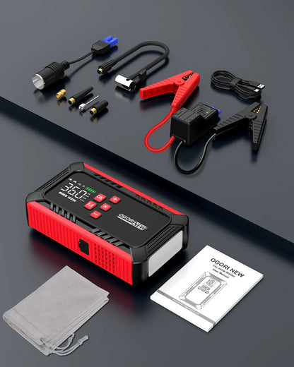 Jump Starter with Air Compressor 150PSI, 7000/8000A Portable Car Battery Booster (All Gas/16L Diesel)