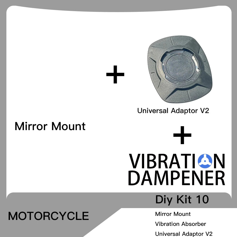 Motorcycle Handlebar Stem Fork Mount Holder Phone Mount Vibration Dampener MAG Universal Adaptors Wireless Charger Mirror Brake