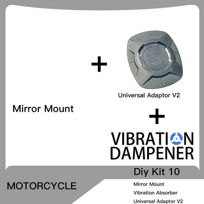 Motorcycle Handlebar Stem Fork Mount Holder Phone Mount Vibration Dampener MAG Universal Adaptors Wireless Charger Mirror Brake