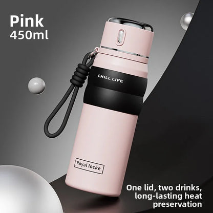 Dopamine all steel insulated cup 316 stainless steel high aesthetic water cup intelligent temperature display cup