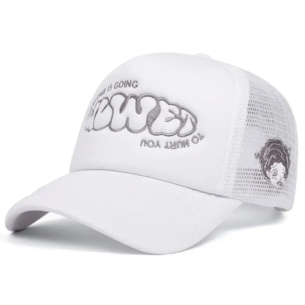 Sunscreen Cap EVERYONE IS GOING Baseball Cap Sunscreen Hat Adjustable Trucker Cap Breathable Casual Snapback Cap Hip Hop