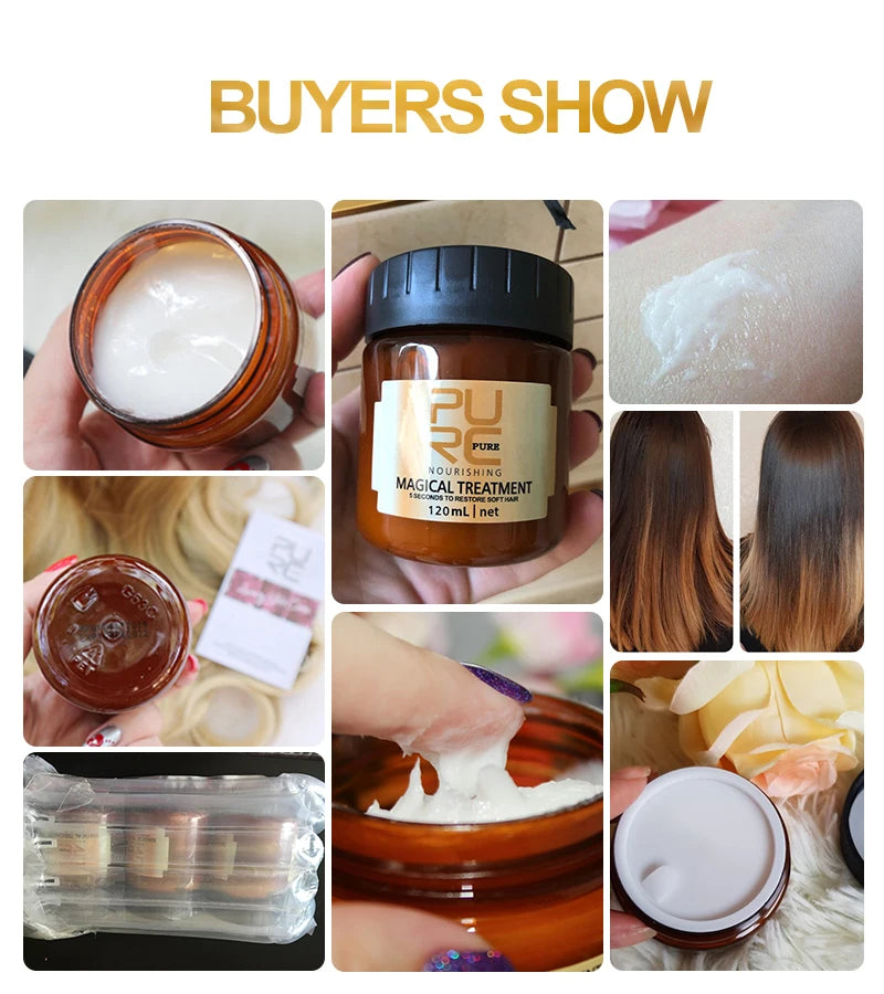PURC Argan Oil Hair Mask Repair Damaged Frizz Masks Nourishing Smoothing Magic Hair Treatment Conditioner Hair Care