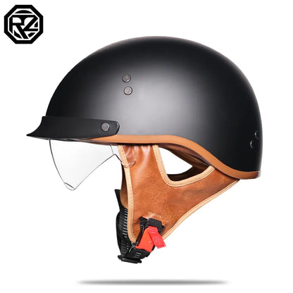 Retro helmet motorcycle helmet motorcycle half helmet four seasons summer wear endoscopic safety hat helmet cruise helmet Riding