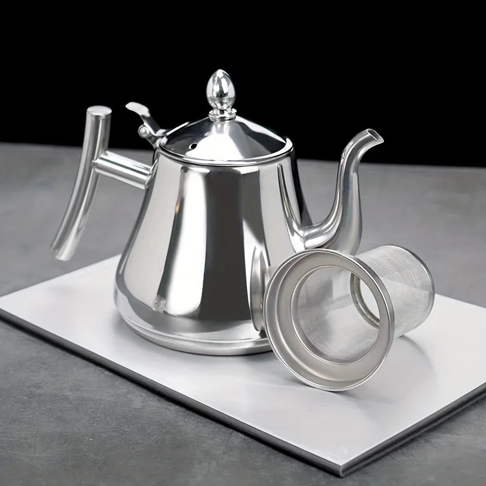 Coffee Pot Set with Filter - 1L/1.5L/2L Capacities Heat Resistant Tea Kettle for Restaurant  teapot Home Use -