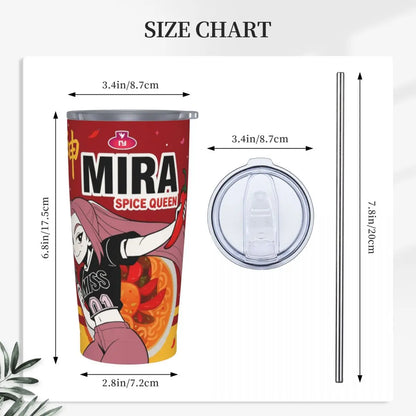 Kpop Demon Hunters Ramen Mira 20oz Tumbler Stainless Steel Double Wall Vacuum Insulated Tumblers Mug With Straw