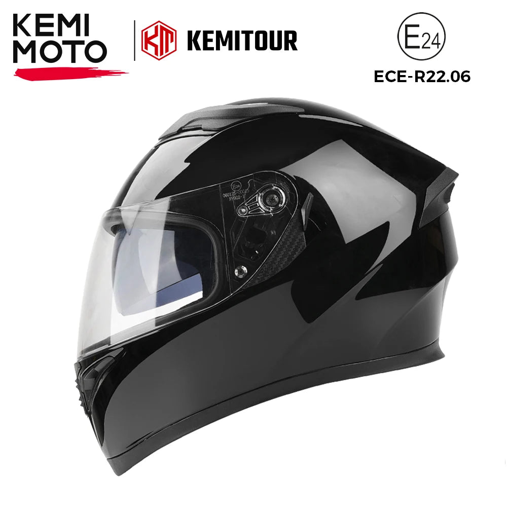 KEMITOUR ECE Racing Moto Helmets For BMW R1200 R1250 GS Motorcycle Helmet Full Face Motocross Adult Motorbike Street Touring