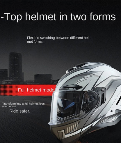 Flip up Motorcycle Helmet Full face Dual lens off-road Racing helmet Men Cascos para moto Motorbike Helmet DOT Approved For BMW