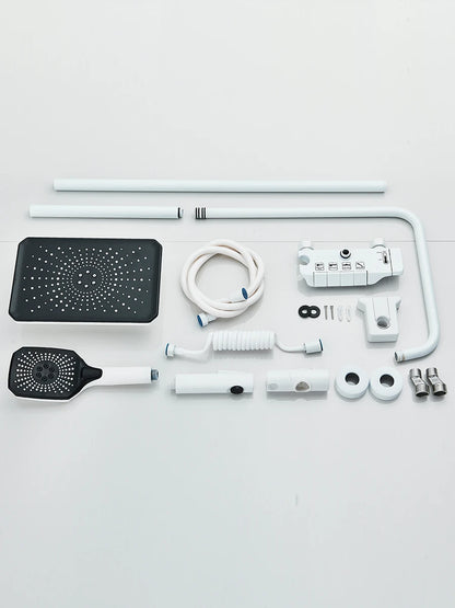 4-way Piano Shower System With Rain Shower Bidet Faucet Hot Cold Water Mixer For Bathroom Shower Kit