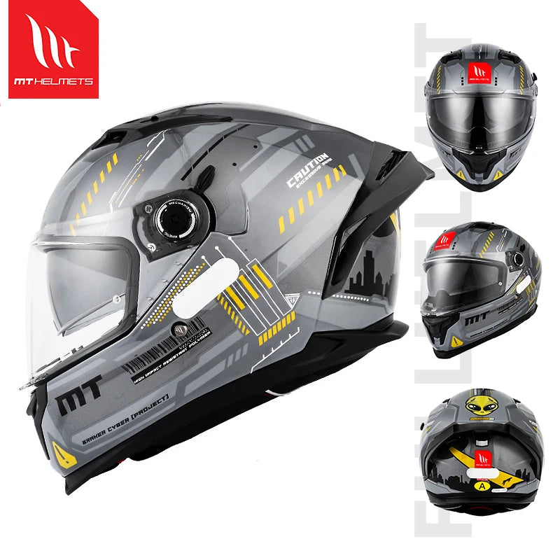 New MT Braker SV Motorcycle Helmet ECE DOT Certification Full face Double lens Racing off-road Helmet Capacetes Cascos Para Moto