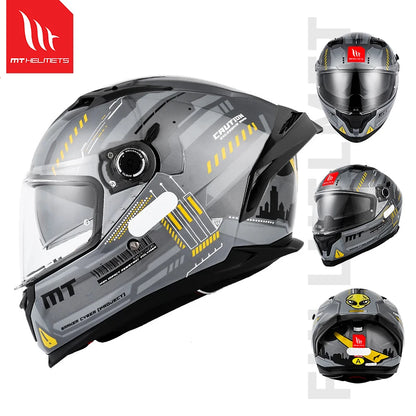 New MT Braker SV Motorcycle Helmet ECE DOT Certification Full face Double lens Racing off-road Helmet Capacetes Cascos Para Moto