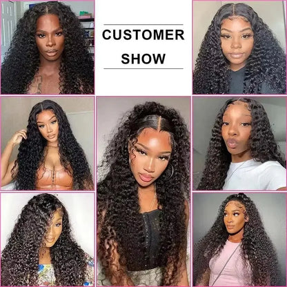 200% Density 13x6 13x4 Deep Wave Hd Lace Frontal Wigs Human Hair 30 40 Inch Wet And Wavy Loose Water Wave Lace Front Wig 360 Curly Lace Frontal Human Hair Lace Wigs For Women Human Hair 100% Human Hair