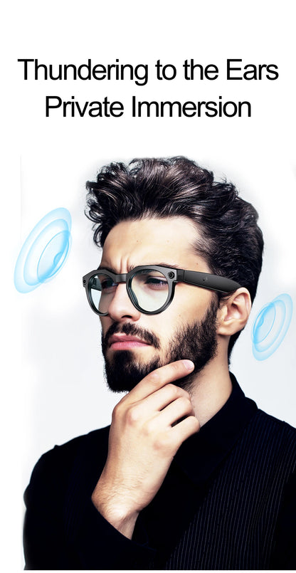 New 4K UHD Camera Glasses, ai glasses, 8MP Video, Music, Bluetooth Call, Translation, 3200W Picture,Business Style Smart Glasses