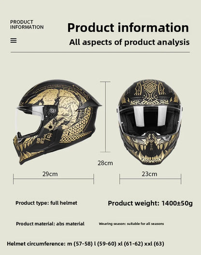 Motorcycle Helmet All-Season Universal Retro Men's Bike Racing Street Bike Riding Running Motorcycle Riding Safety Helmets