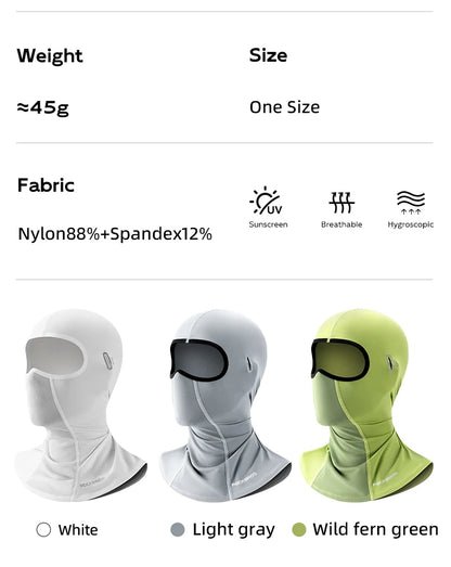 ROCKBROS Ice Silk Cycling Face Mask Cover Summer Breathable Cool Sports Bike Balaclava Anti-UV Cap Riding Headgear Cycling Masks