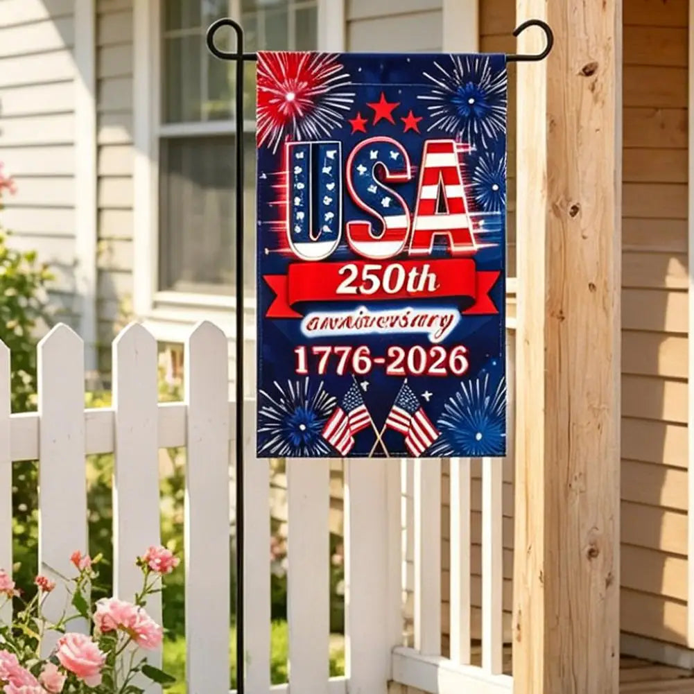 250th Anniversary American Garden Flag Decoration 250th Anniversary Free Double sided Three layered American Patriotic Flag