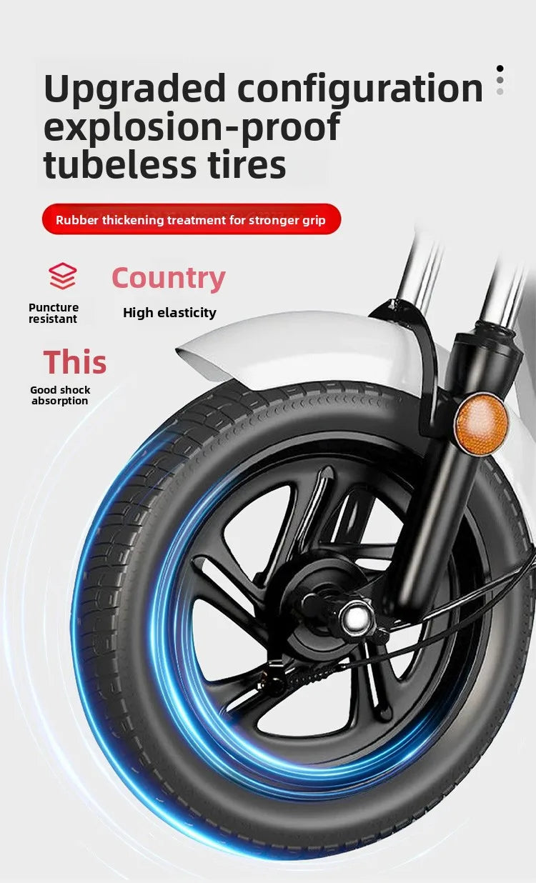 2024 New Model New National Standard Women's Compact Long-Range Electric Bicycle - Power-Assisted E-Scooter for Adult Females