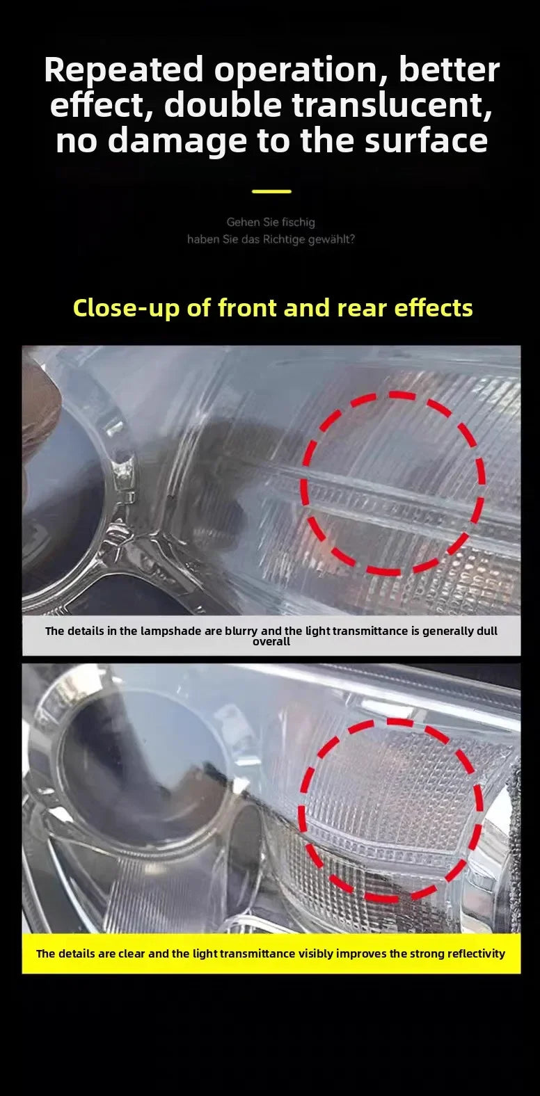 Car Headlight restoration Polishing Repair Fluid lamp Coating polisher Wax Agent cleaner for  restoration Remove Oxidation