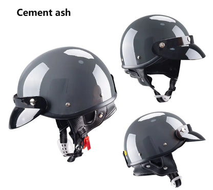 Cycking Motorcycle Helmet Four Seasons Riding Half Helmet Men Women Scooter Cute Retro