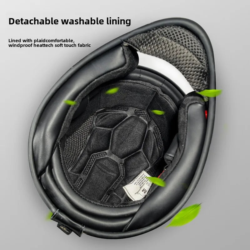 Carbon Fibre Motorcycle Helmet Full Face Retro Motorbike Helmet Men Women Cascos Para Moto Capacete Casco Moto For Harley DOT