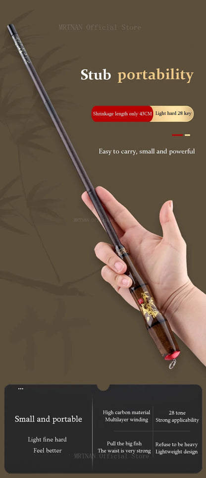 1.8M-4.5M Ultralight Telescopic Fishing Rod Travel SuperHard Stream Lake Hand Pole Carp Feeder Portable Fishing Rods
