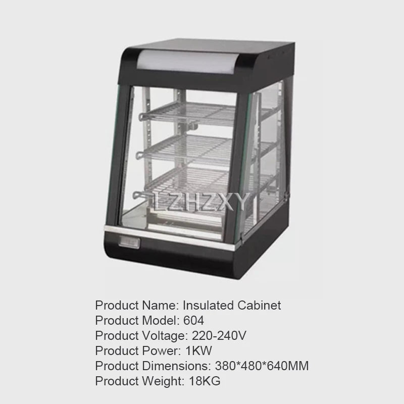 Commercial Food Warmer Countertop Pizza Warmers Display Pastry Patty Warmer Case for Buffet Restaurant Heater Food Service