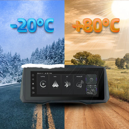 EKIY 7 inch Wireless CarPlay Moto Android Auto Portable Digital Motorcycle Dashboard GPS Navigation Display Screen Monitor TPMS