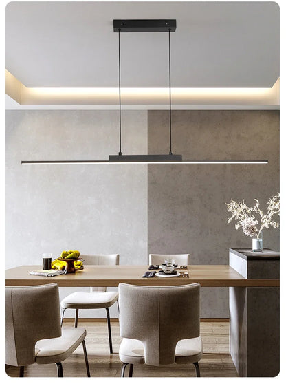Modern LED Pendant Light 80/100CM For Living Room Kitchen Restaurant Dining Table Bar Indoor Decorative Lighting Hanging Lights